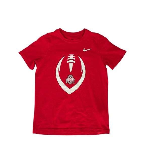 Nike Dri-Fit The Ohio State Football Red T-Shirt Youth Medium - Picture 1 of 4